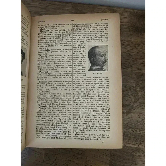 Vintage Leather Bound Book 1921 Denmark Store Nordiske Konversations Leksikon - Picture 8 of 8